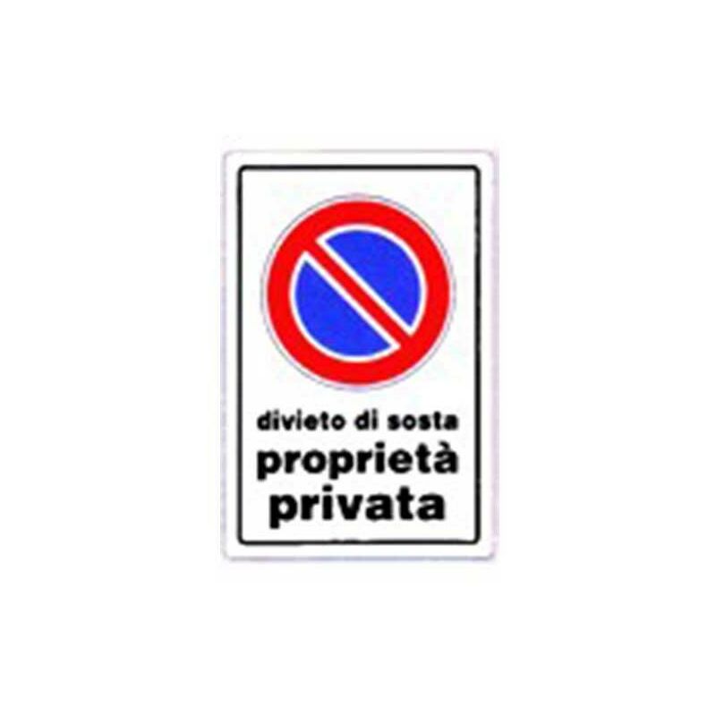 Cartello Segnaletico TLDSHOP – DIVIETO DI SOSTA Parcheggio Privato, 20x30 Cm, PVC 1mm Stampa UV, Made In Italy