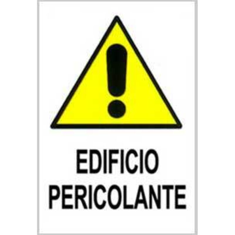 Cartello edificio pericolante 40x60 cm conf. da 10 pz