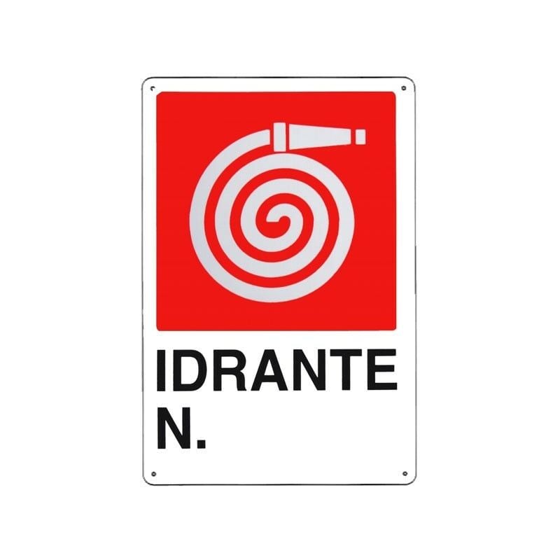 CARTELLO IDRANTE 20x 30 ALLUMINIO