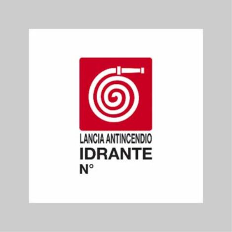Cartello 'idrante n°' 20x30 cm (10 pezzi)