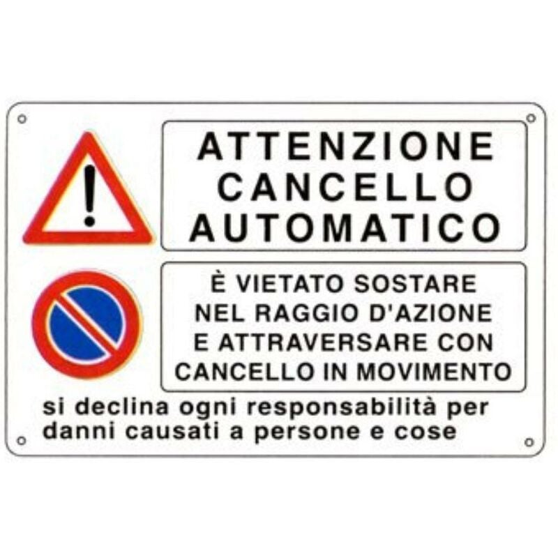 Image of Cartello in alluminio Cartelli Segnalatori cancello automatico 35-35