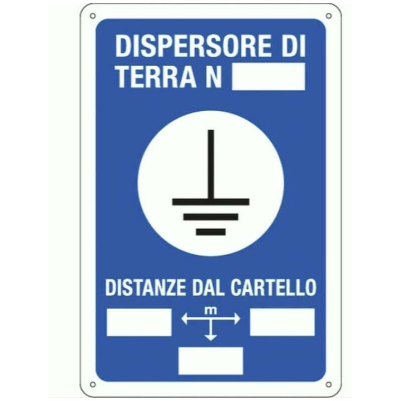 Image of Cartello in alluminio Cartelli Segnalatori dispersore di terra' - 76-12