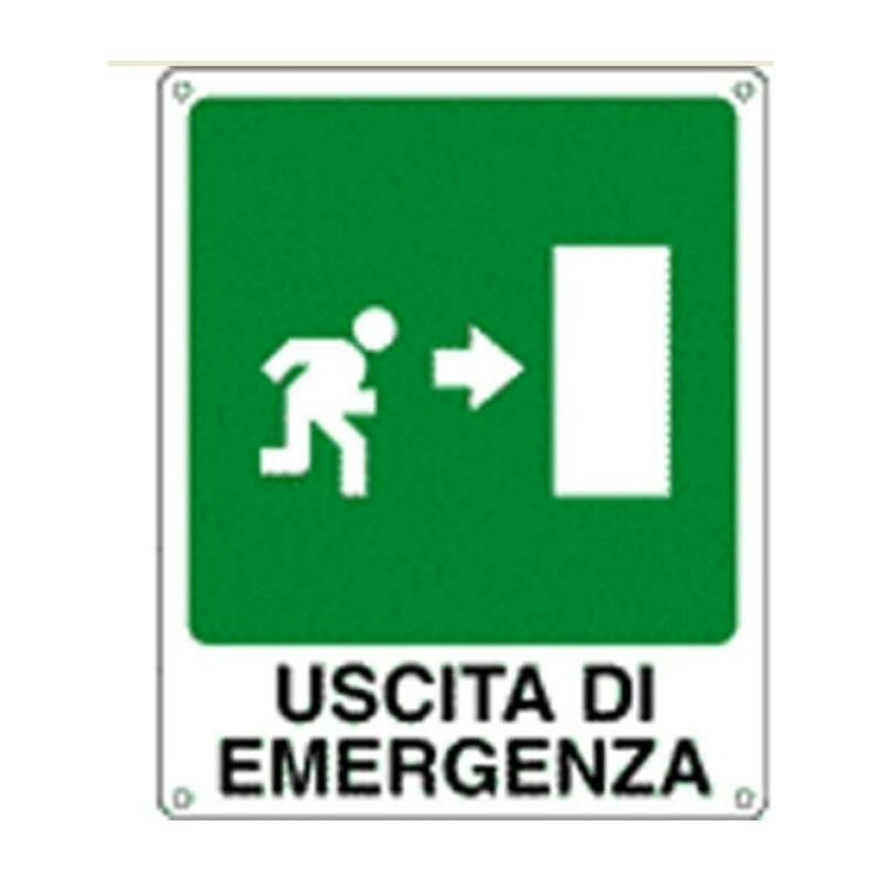 Image of Cartello in alluminio Cartelli Segnalatori uscita di emergenza - ef20106x