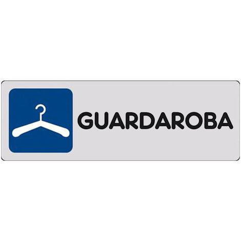 Cartello in Carta Autoadesiva 15x5 cm - GUARDAROBA