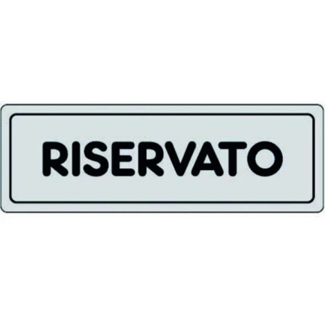Cartello in Carta Autoadesiva 15x5 cm - RISERVATO