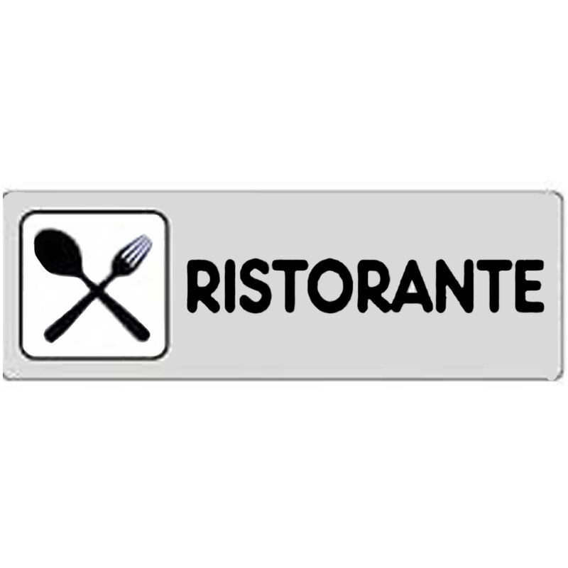 Image of Cartello in Carta Autoadesiva 15x5 cm - ristorante