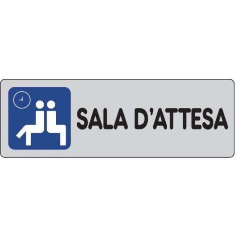 Cartello in Carta Autoadesiva 15x5 cm - SALA D'ATTESA
