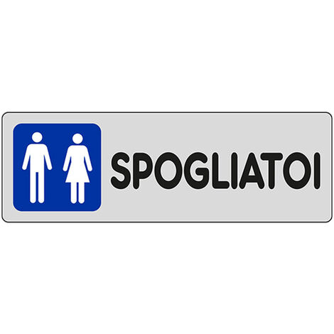 Cartello in Carta Autoadesiva 15x5 cm - SPOGLIATOIO PER UOMINI E DONNE