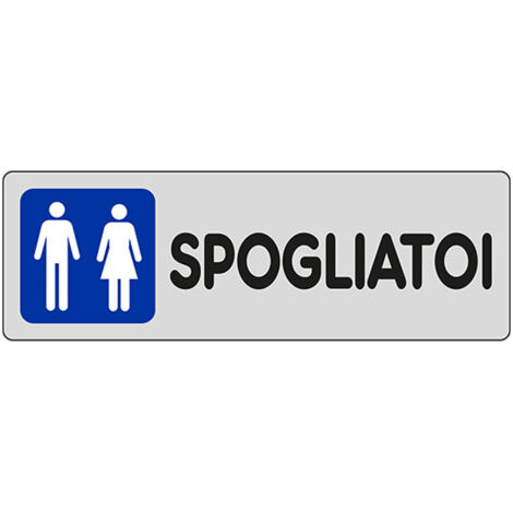 Cartello in Carta Autoadesiva 15x5 cm - SPOGLIATOIO PER UOMINI E DONNE