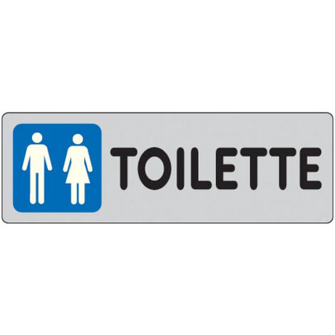 Cartello in Carta Autoadesiva 15x5 cm - TOILETTE