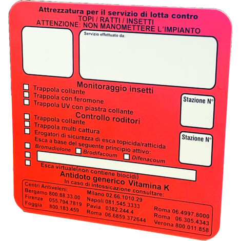 CARTELLO INDICATORE PER PORTAESCA TOPICIDA