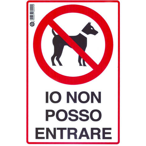 CARTELLO IO NON POSSO ENTRARE- - cm.20x30h. - 10 pezzi