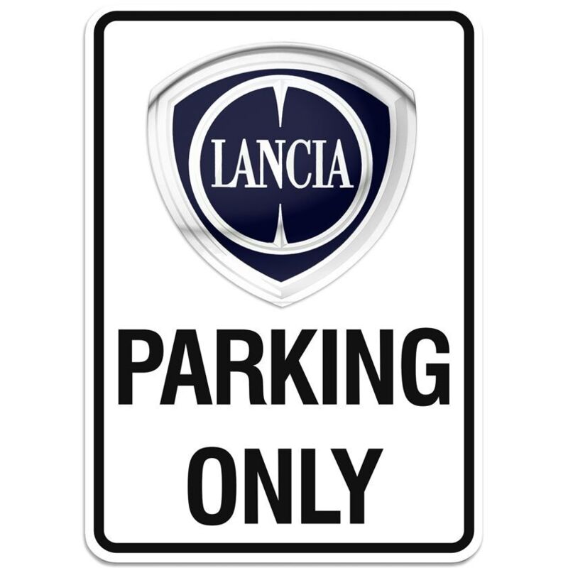 Cartello Lancia Parking Only, 28 x 40 cm