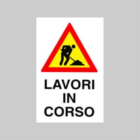 Cartello 'lavori in corso' 40x60 cm (10 pezzi)