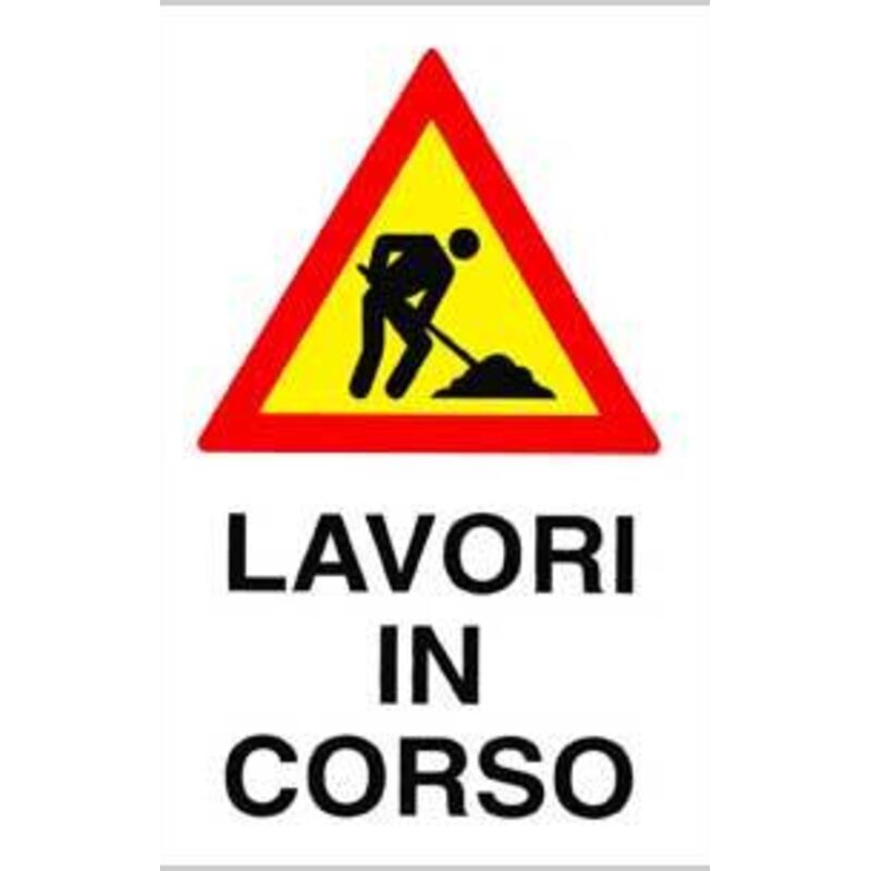 Cartello lavori in corso 40x60 cm conf. da 10 pz
