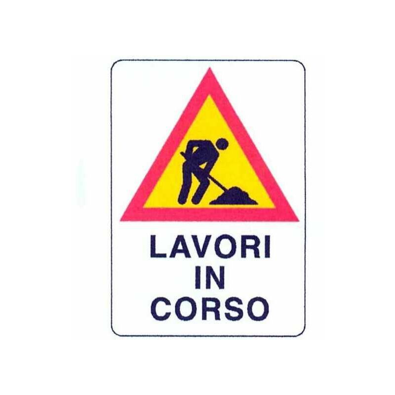 Image of Machieraldo - Cartello Lavori in Corso 48X 68 Plastica