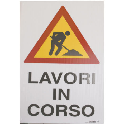 CARTELLO 'LAVORI IN CORSO' cm 40 x 60 10 PZ
