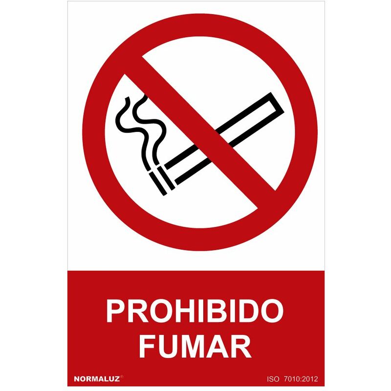 Image of Normaluz - Cartello No Smoking (pvc 0,7mm) 30x40cm