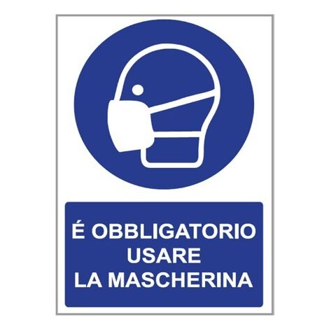 CARTELLO OBBLIGO MASCHERINA