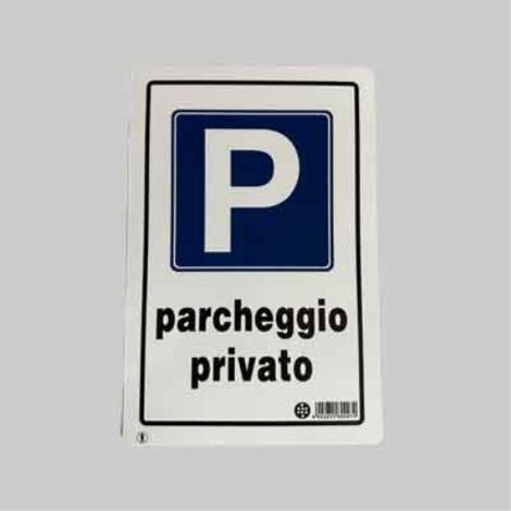 Cartello 'parcheggio privato' 20x30 cm (10 pezzi)