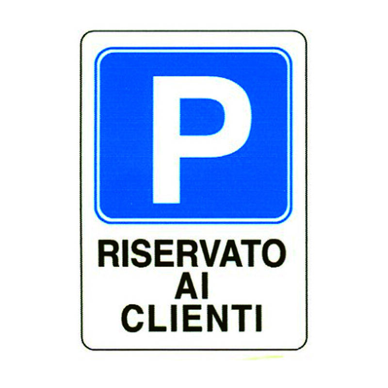 Image of Cartello parcheggio riservato ai clienti - cm.20x30h.