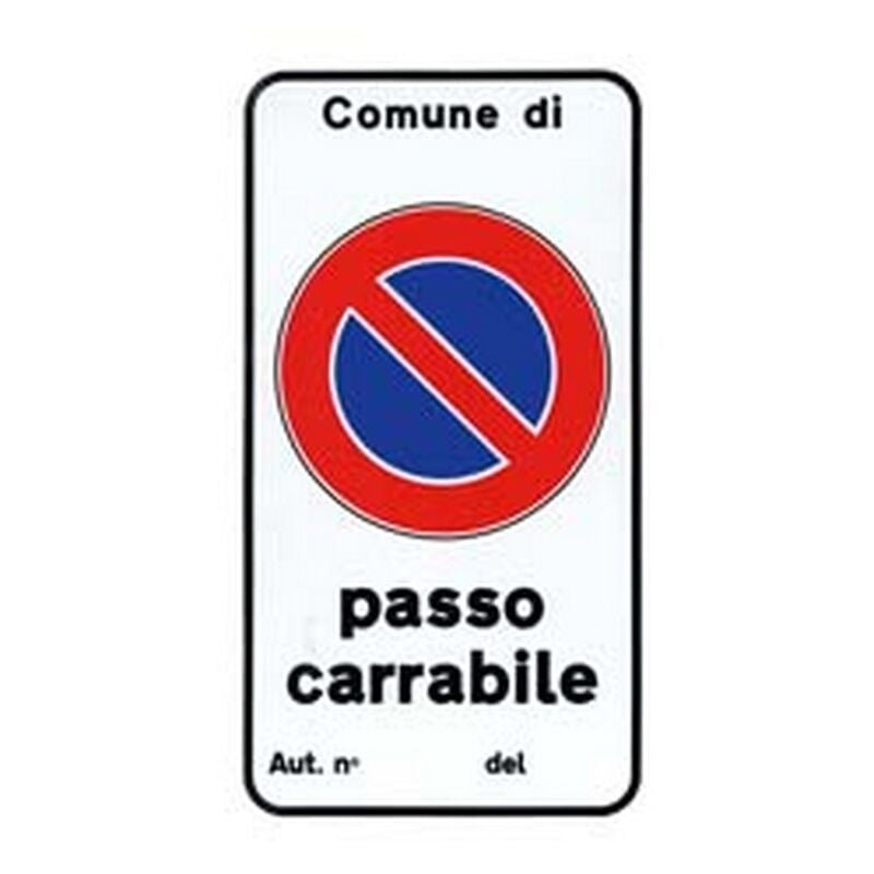 Cartello Passo Carrabile Autizzazione N