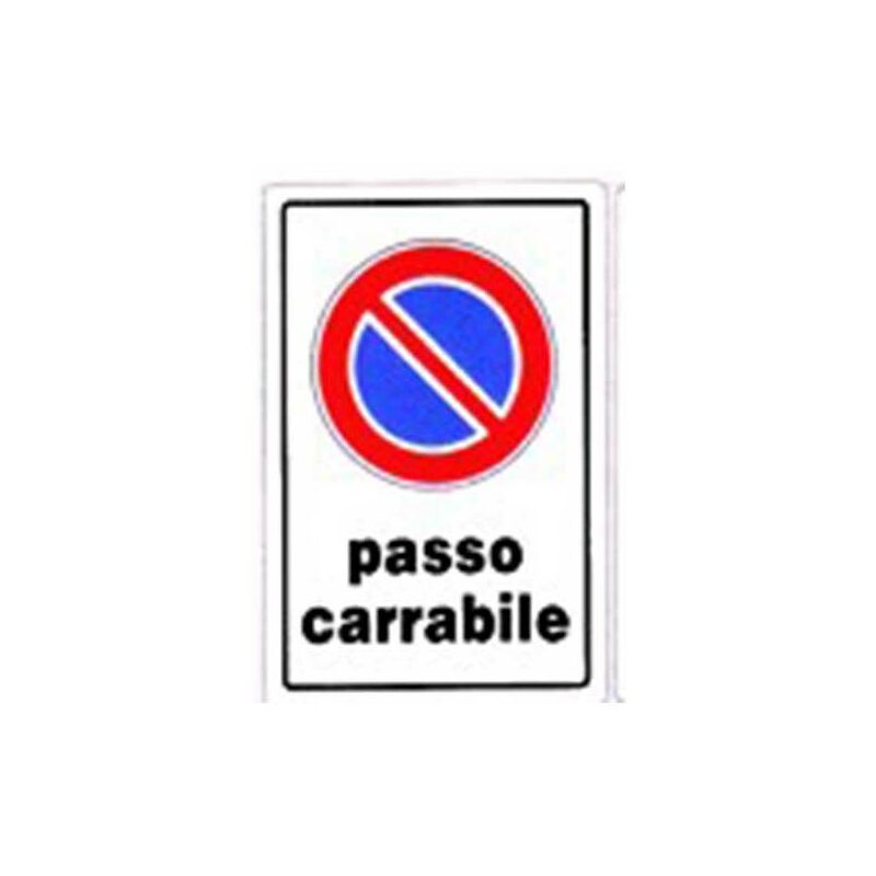 Image of Cartello passo carrabile cm 25x45
