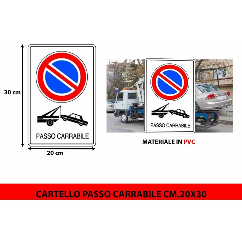 Image of Cartello passo carrabile CM.20X30
