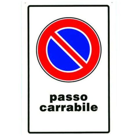 Cartello passo carrabile - cm.20x30h. - 10 pz
