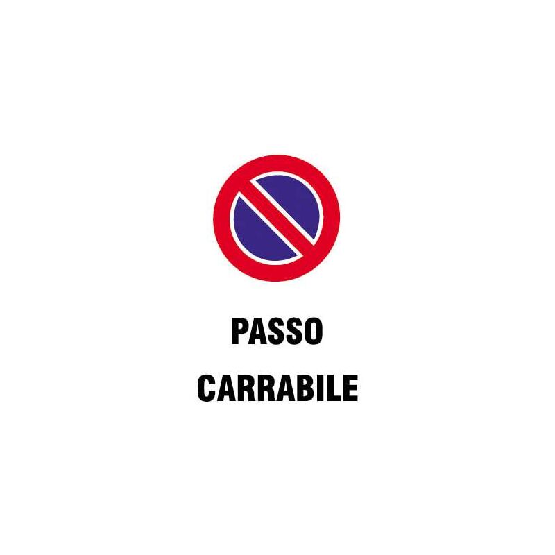 Image of Cartello Passo Carrabile in Polipropilene cm 20x30
