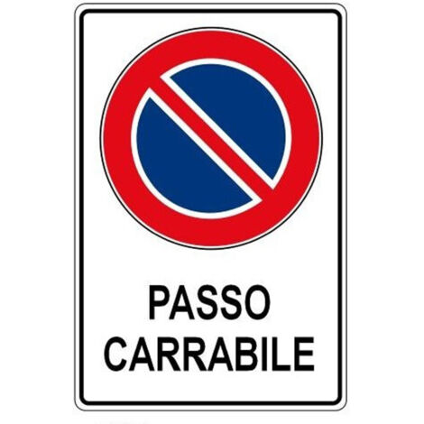 Cartello Passo Carrabile Segnaletic Security Warnicate