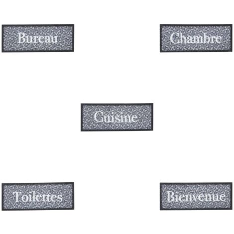 Cartello per porta in legno e metallo 25x10cm - Atmosphera créateur d'intérieur