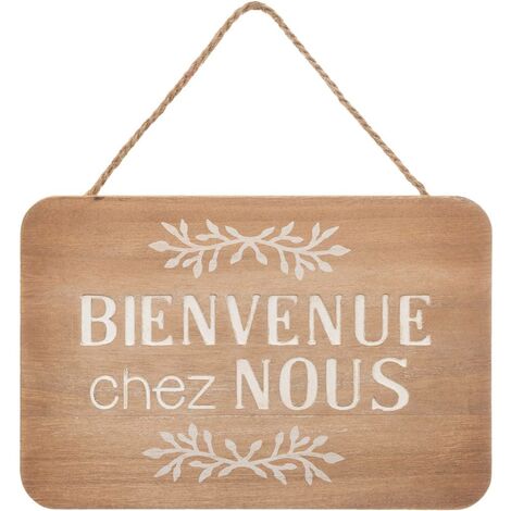 Cartello per porta in legno krystel 25x17cm - Atmosphera créateur d'intérieur