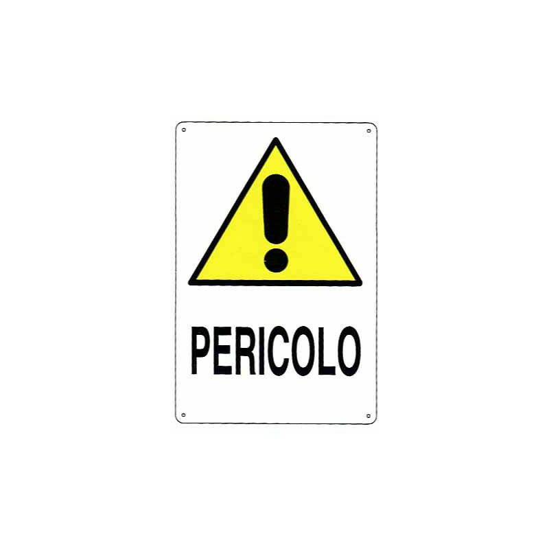 Image of Machieraldo - cartello pericolo 12x 18 alluminio