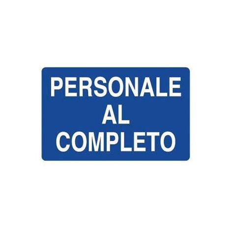 CARTELLO PERSONALE AL COMPLETO- - cm.70x50h. - 10 pezzi
