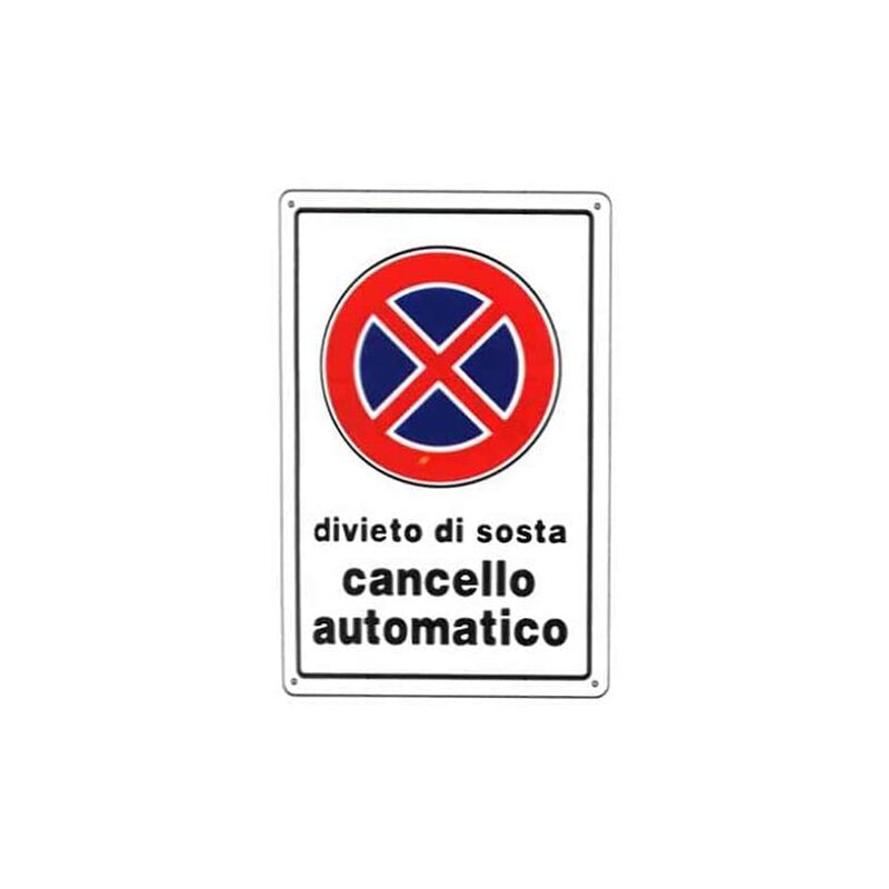 Image of Oreca - cartello in plastica divieto di sosta cancello automatico 300X200
