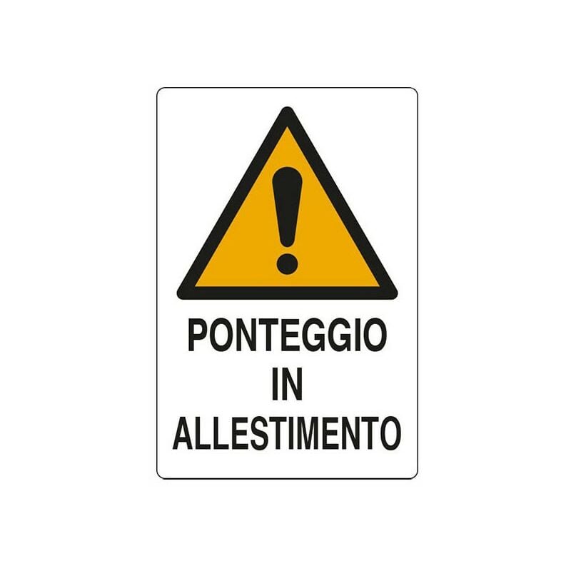 Image of Machieraldo - cartello ponteggio allestimento 48x 68 plastica