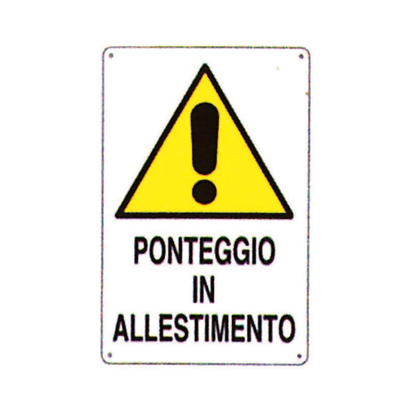 Image of Cartello ponteggio in allestimento - cm.50x70h.