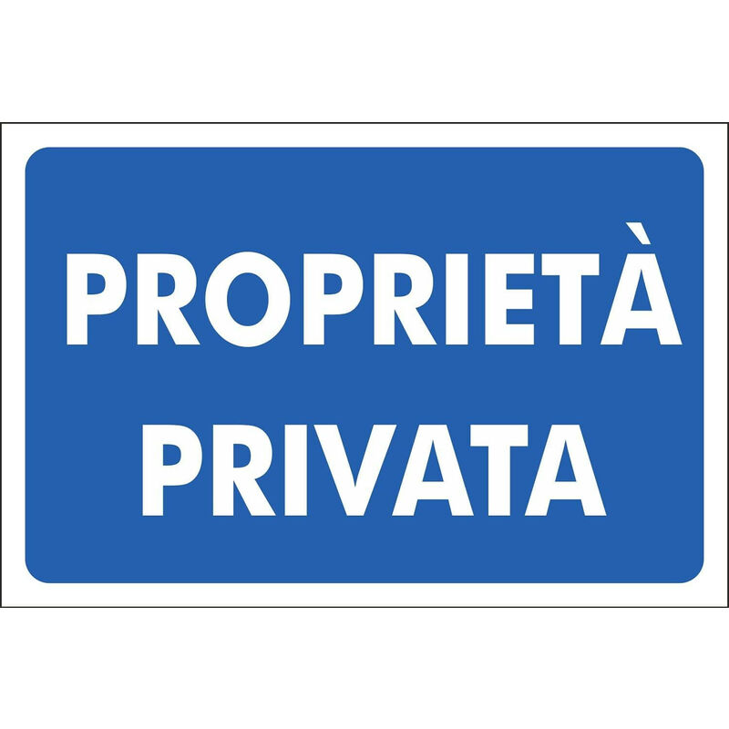 Image of Cartello proprieta' privata 30x20 cm in plastica