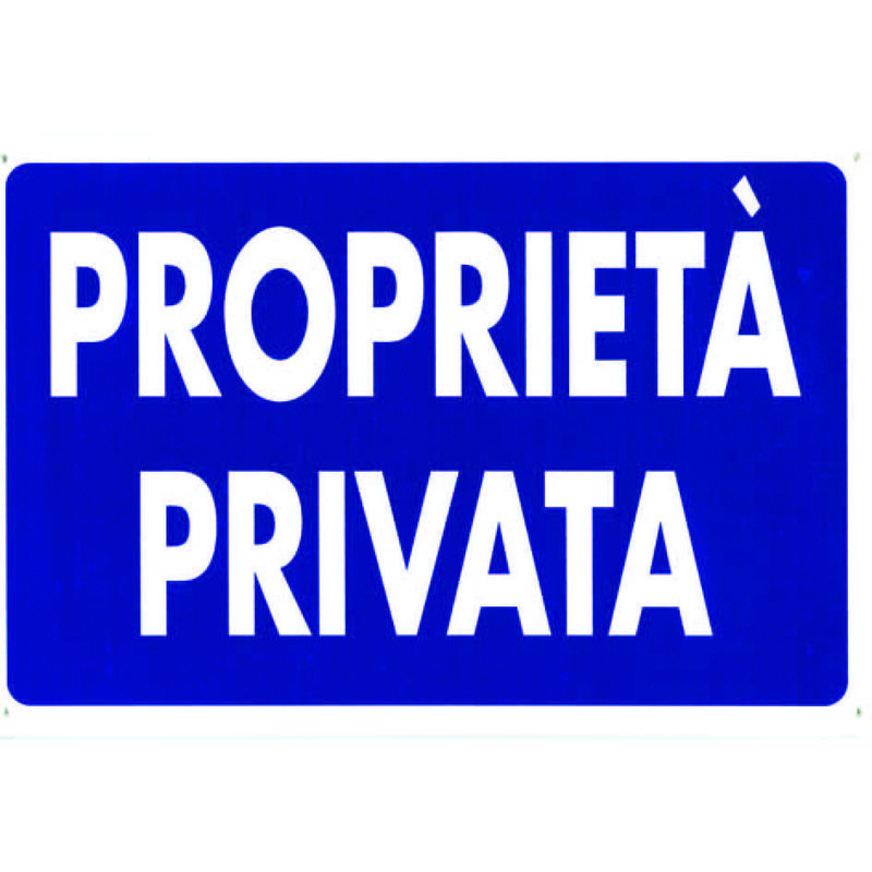 Image of Cartello proprieta' privata - cm.30x20h.