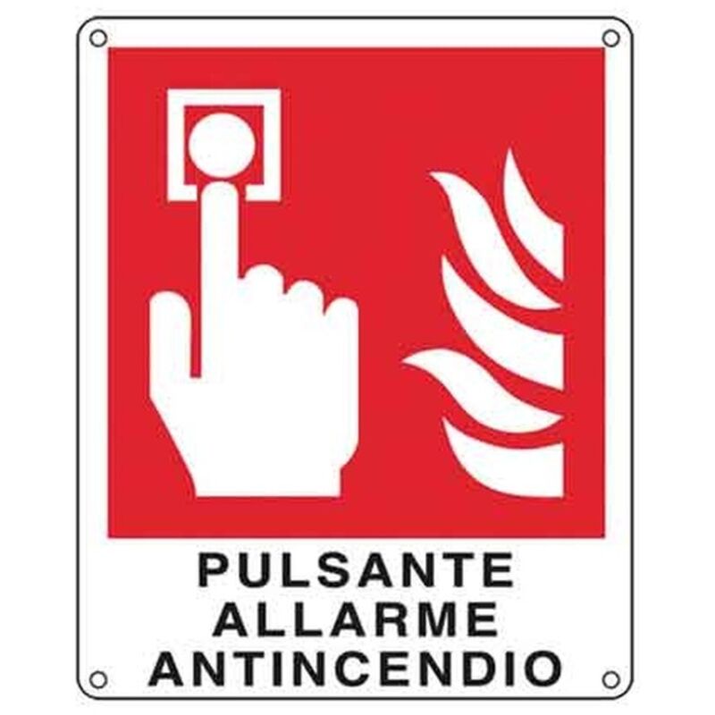 CARTELLO 'PULSANTE ALLARME ANTINCENDIO' 20x30 cm Q.TA 10