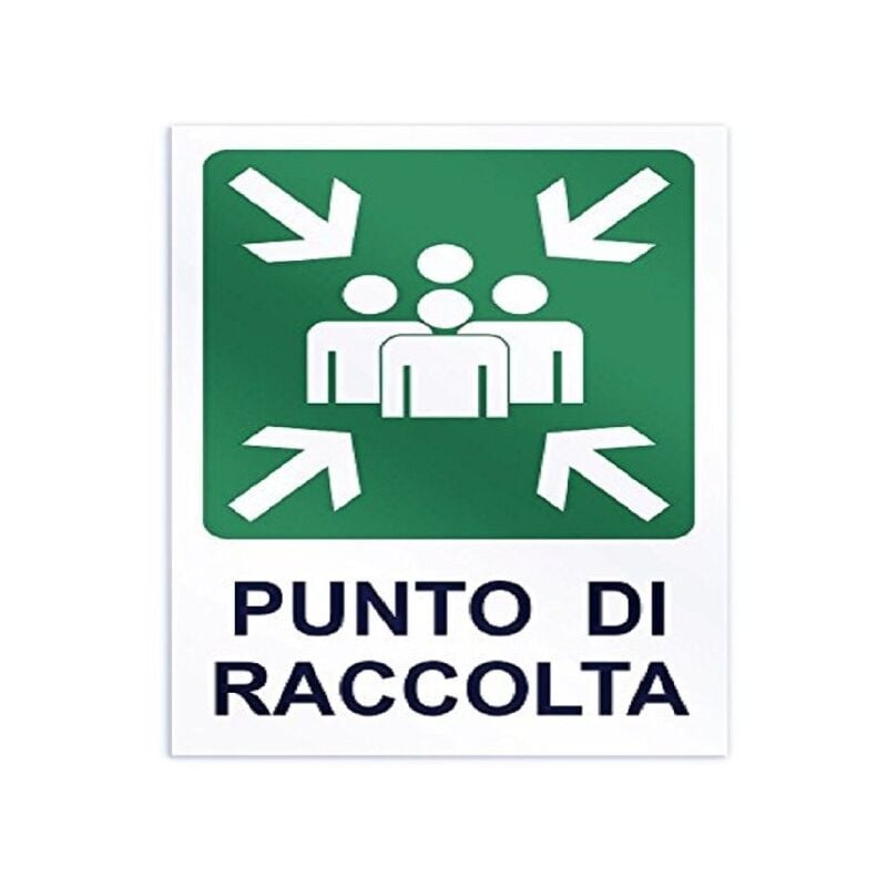 Image of Trade Shop - Cartello Punto Di Raccolta Segnaletica Direzionale Sicurezza Avvertimento