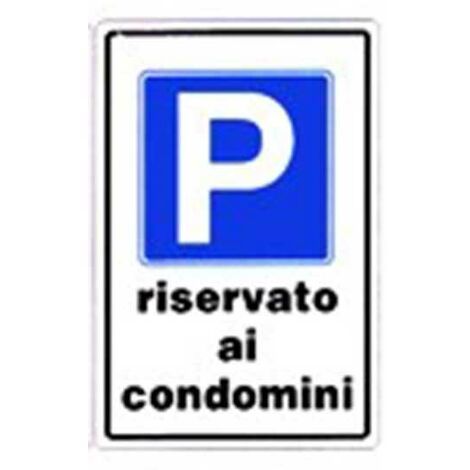 Cartello riservato ai condomini cm 20X30