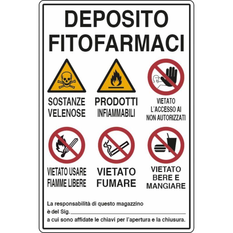 Image of AMA - Cartello segnaletica deposito fitofarmaci 50x35