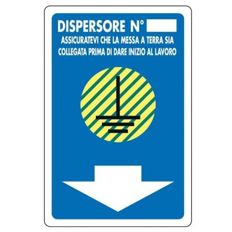 CARTELLO SEGNALETICA DISPERSORE N.  - EUROSIGNALS