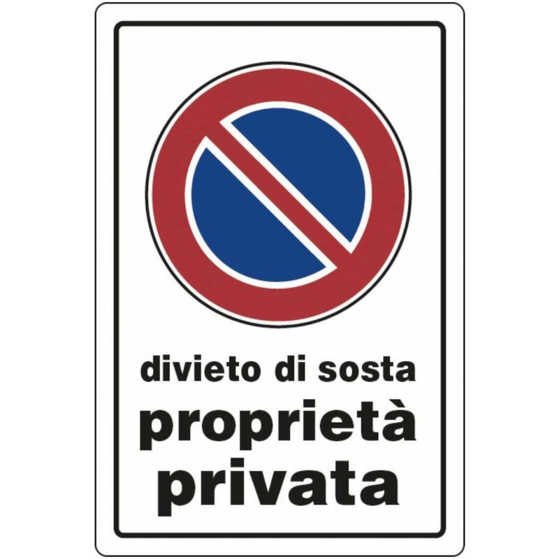 Image of AMA - Cartello segnaletica linea privata 30x20 in plastica 94766