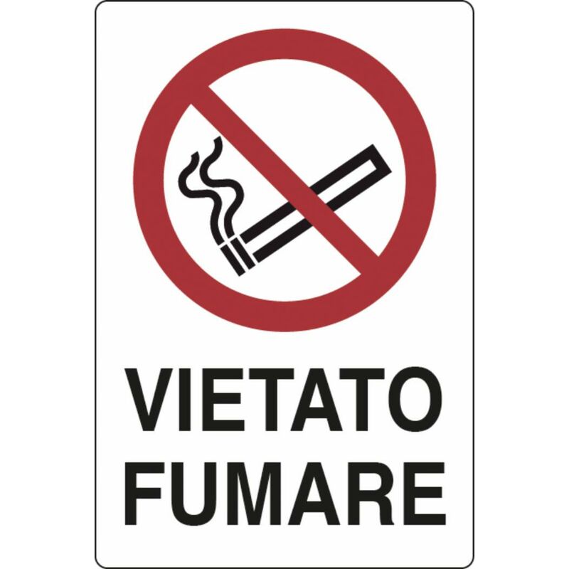 Image of AMA - Cartello segnaletica vietato fumare 30x20
