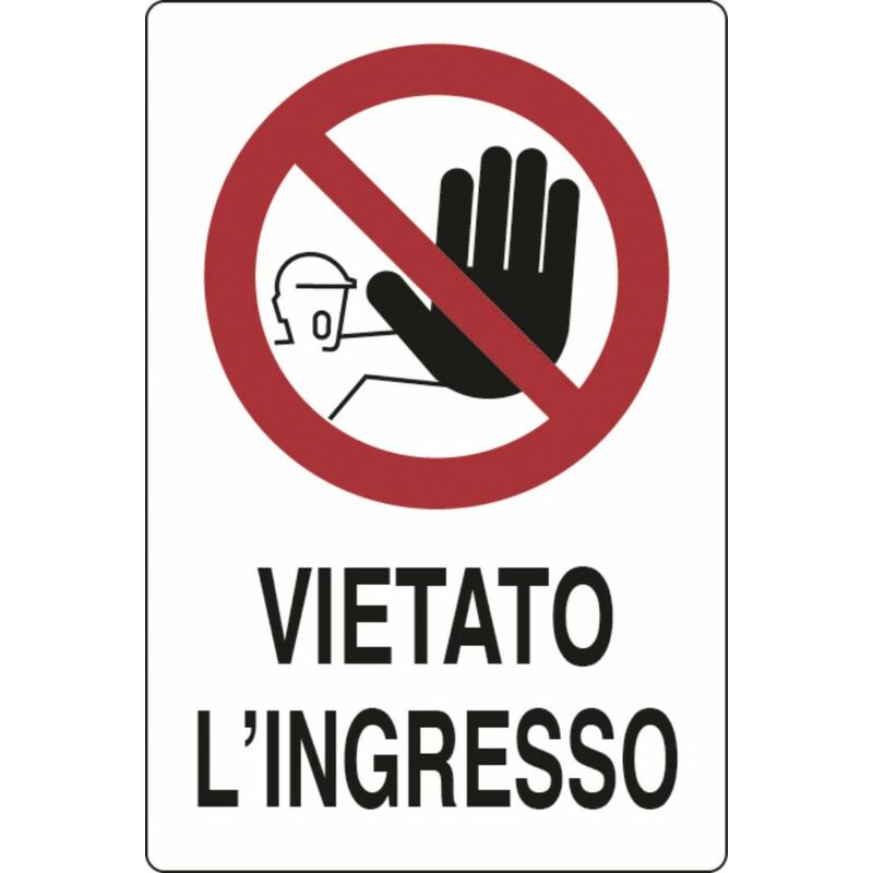 Image of Cartello segnaletica vietato l'ingresso 30x20