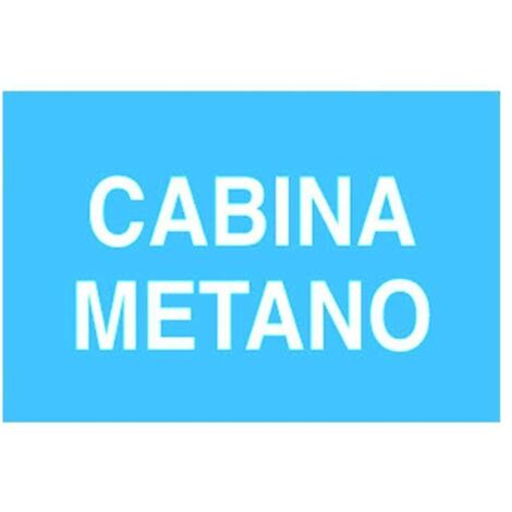 Cartello segnaletico cabina metano 300x200 mm alluminio per impianti gas ferrari welcome 040616