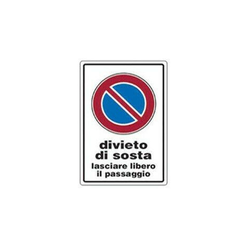 Image of Marca - cartello segnaletico cartelli segnaletici segnale in pvc esterno cm 20X30 10492V divieto sosta 1 (19934)